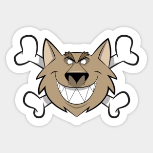 werewolf jolly roger Sticker